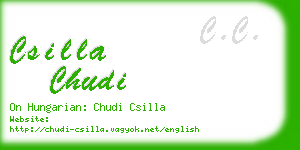 csilla chudi business card